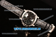 Panerai Luminor Chrono PAM310 Swiss Valjoux 7750-SHG Automatic Steel Case with Green Markers and Black Dial