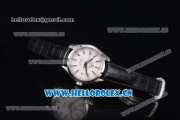 Omega Aqua Terra 150 M Co-Axial Clone 8500 Automatic Steel Case White Dial Stick Markers and Black Leather Strap (EF)