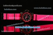 Rolex Sea-Dweller Deepsea Asia 2813 Automatic PVD Case with Hot Pink Nylon Strap and White Markers