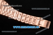 Audemars Piguet Royal Oak Offshore Seiko VK67 Quartz Rose Gold Case/Bracelet with White Dial and Arabic Numeral Markers