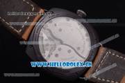 Panerai Radiomir Composite Automatic Clone P.3000 Automatic PVD Case with Black Dial and Brown Leather Strap (ZF)