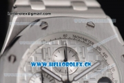 Audemars Piguet Royal Oak Offshore Seiko VK67 Quartz Stainless Steel Case/Bracelet with Silver Dial and Arabic Numeral Markers