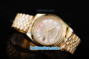 Rolex Day-Date II Automatic Movement Full Gold with Grey Dial and Stick Markers