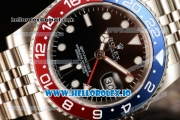 Rolex GTM-Master II 2836 Automatic Steel Case with Black Dial Dots Markers and Steel Bracelet