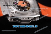 Hublot Masterpiece MP 08 Antikythera Sunmoon Asia 2813 Automatic Steel Case Skeleton Dial Orange Leather Strap and White Markers