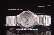 Cartier Ballon Bleu De Miyota Quartz Movement White Dial with Diamond Bezel and Diamond Markers Cartier Ballon Bleu De Miyota Quartz Movement White Dial with Diamond Bezel and Diamond Markers