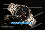 Omega Seamaster Diver 300M Chrono Miyota OS20 Quartz Full Steel with Black Dial and White Markers