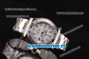 Rolex Yacht-Master Swiss ETA 2836 Automatic Full Steel with White Dial and Dot Markers -1:1 Original (JF)