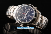 Omega Seamaster Automatic Movement Steel with Black CF Dial and Stick Marker-SS Strap