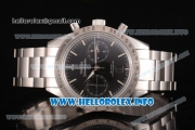 Omega Speedmaster'57 Chronograph Clone Omega 9300 Automatic Steel Case/Bracelet with Black Dial and Stick Markers (EF)