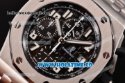 Audemars Piguet Royal Oak Offshore Black Themes Chrono Swiss Valjoux 7750 Automatic Full Steel with Black Dial and White Arabic Numeral Markers