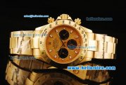 Rolex Daytona Automatic Full Gold with White Marking and Three Small Black Dials