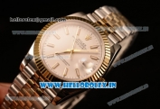 Rolex Datejust 37mm Swiss ETA 2836 Automatic Two Tone with White Dial and Stick Markers