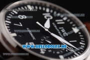 IWC Big Pilot Clone IWC 51111 Automatic Steel Case with Black Dial White Hands and Brown Leather Strap Arabic Numeral Markers