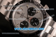 Rolex Daytona Vintage Chrono Miyota OS20 Quartz Steel Case/Bracelet with Silver Dial and Stick Markers