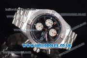 Breitling Avenger Seawolf Chrono Miyota OS10 Quartz Stainless Steel Case/Bracelet with Black Dial and Stick Markers