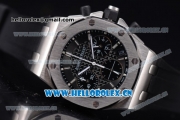 Audemars Piguet Royal Oak Offshore Chronograph Miyota OS20 Quartz Steel Case with White Dial Stick Markers and Black Rubber Strap (EF)