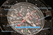 Richard Mille RM032 Chrono Swiss Valjoux 7750 Automatic PVD Case with Skeleton Dial and White Markers