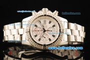 Breitling Super Avenger Chronograph Swiss Valjoux 7750 Automatic Movement Full Steel with White Dial-1:1 Original