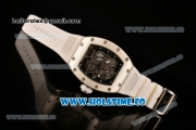 Richard Mille RM 055 Bubba Watson Tourbillon Manual Winding Steel Case with Skeleton Dial and Dot Markers - Black Inner Bezel