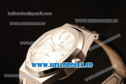 Audemars Piguet Royal Oak 41mm White Dial Automatic Clone Ap 3120 Movement Black Leather 15400ST.OO.1220ST.02 JH