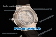 Hublot Classic Fusion Japanese Miyota 9015 Automatic Movement Steel Black Dial and Stick Markers Leather Strap (JF)