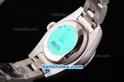 Rolex Air King Oyster Perpetual Automatic Movement ETA Case with Silver Dial and Blue Stick Markers-Lady Size