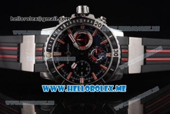 Ulysse Nardin Maxi Marine Diver Miyota OS20 Quartz Steel Case with Black Dial and Black Rubber Strap Stick Markers