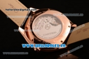 Cartier Drive de Cartier Asia Automatic Rose Gold Case with Black Dial and Black Leather Strap (ZF)