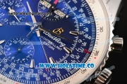 Breitling Montbrillant Datora Chrono Swiss Valjoux 7751 Automatic Steel Case/Bracelet with Blue Dial and Stick Markers - 1:1 Original (J12)