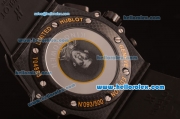 Hublot Big Bang Tourbillon Automatic PVD Case with Black Dial and Black Rubber Strap