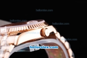 Rolex Datejust Oyster Perpetual Automatic Full Rose Gold with Khaki Dial and Roman Marking-Small Calendar