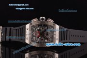 Richard Mille RM011 Swiss Valjoux 7750-SHG Automatic Stainless Steel Case with Black Rubber Strap and Skeleton Dial 1:1 Original