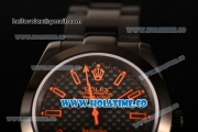 Rolex Milgauss Asia Automatic Full PVD with Orange Stick Markers and Black Dial