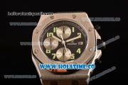Audemars Piguet Royal Oak Offshore Chronograph Swiss Valjoux 7750 Automatic Steel Case with Black Dial and Green Arabic Numeral Markers (GF）