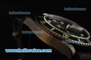 Rolex Submariner Automatic Movement PVD Case with Green Dial - Green Bezel and Black Nylon Strap