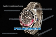 Rolex GTM-Master II 2836 Automatic Steel Case with Black Dial Dots Markers and Steel Bracelet