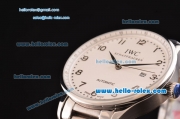 IWC Portuguese 2813 Automatic Steel Case with Silver Numeral Markers Stainless Steel Strap and White Dial