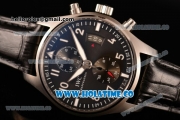IWC Pilot's Watch Chrono Swiss Valjoux 7750 Automatic Steel Case with Grey Dial and White Arabic Numeral Markers (BP)
