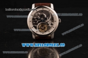 Vacheron Constantin Traditionelle Minute Repeater Tourbillon Swiss Tourbillon Manual Winding Steel Case with Steel Bezel Gray Dial and Brown Leather Strap