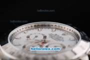 Rolex Daytona II Automatic Movement Silver Case with White Dial and White Stick Marker-SS Strap