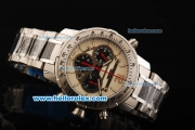 Raymond Weil Nabucco Swiss Valjoux 7750 Automatic Movement Steel Case with White Dial and Two Tone Strap