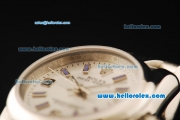 Rolex Oyster Perpetual Automatic Movement ETA Coating Case with Silver Dial and Steel Strap