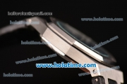 Audermars Piguet Royal Oak Classic Automatic with Silver Bezel ,Black Dial and Blue Leather Strap