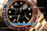 Rolex GMT-Master II Diamond Bezel With Original Functional Movement YG Case 116758SARU