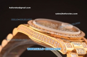 Rolex Day-Date Oyster Perpetual ETA Case Full Gold and Diamond with Diamond Dial