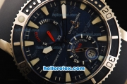 Ulysse Nardin Hammerhead Shark Limited Edition Automatic Movement Steel Case with Blue Dial and Rubber Strap