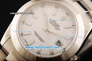Rolex Datejust II Oyster Perpetual Swiss ETA 2836 Automatic Movement Full Steel with White Dial and White Stick Markers