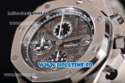 Audemars Piguet Royal Oak Offshore Grey Themes Chrono Swiss Valjoux 7750 Automatic Steel Case/Bracelet with Grey Dial and Arabic Numeral Markers (NOOB)