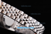 Rolex Datejust Oyster Perpetual Swiss ETA 2671 Automatic Movement Silver Case with White Dial and Roman Markers